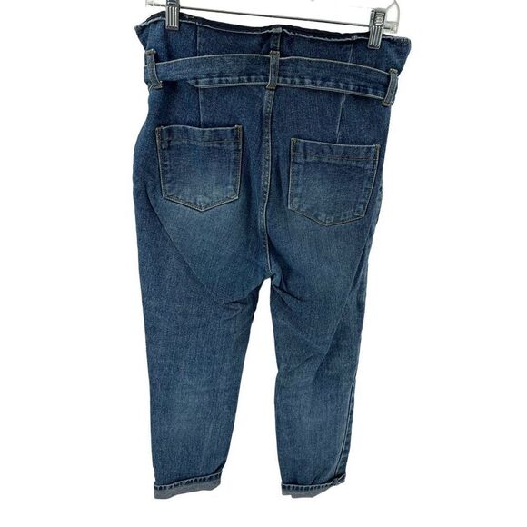 Initial J jeans paper bag waist high rise tapered leg medium 8 10 - Picture 3 of 12